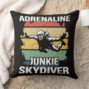 Coussin Accro à l'adrénaline parachutiste