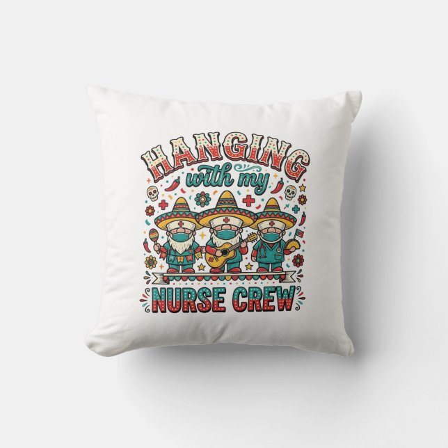 Coussin Accroché Avec Mon Équipe D'infirmières Fiesta Chem (Recto)