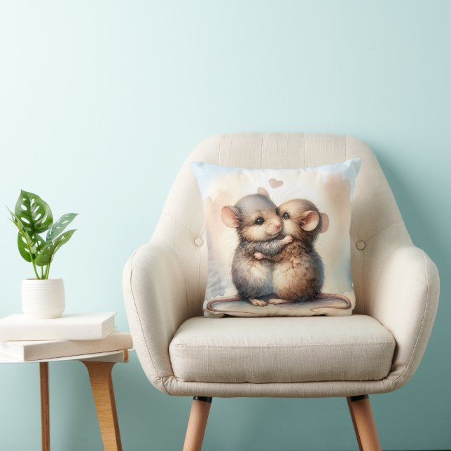 Coussin Accrochement de souris aquarelle (Chaise)