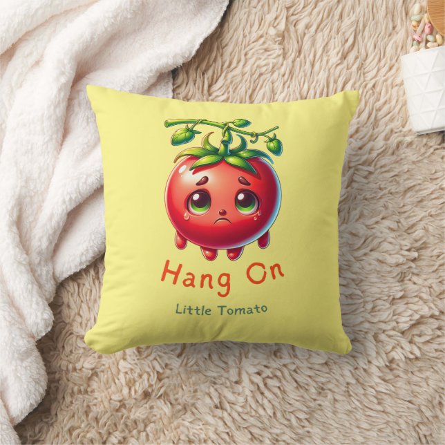 Coussin Accrochez-vous à la petite T-shirt tomate, cadeau  (Couverture)