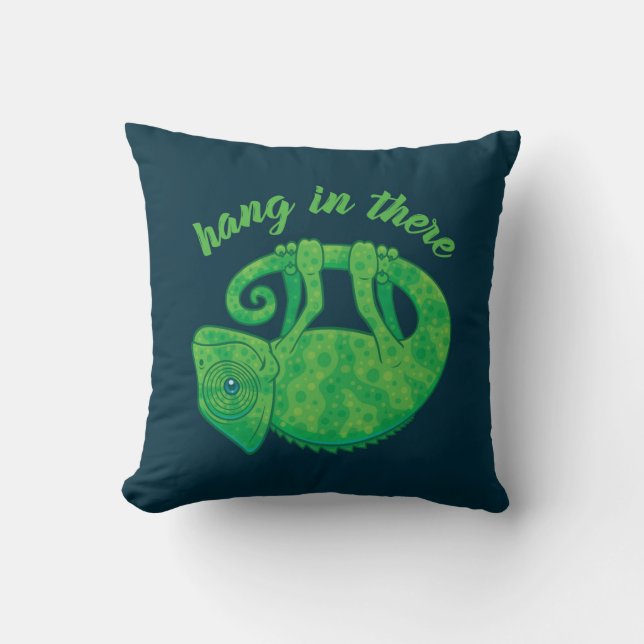 Coussin Accrochez-Vous Là Magique Chameleon (Recto)
