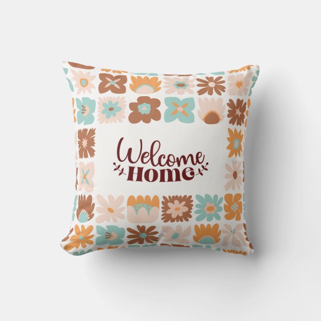 Coussin Accueil Accueil Brown et vert (Recto)