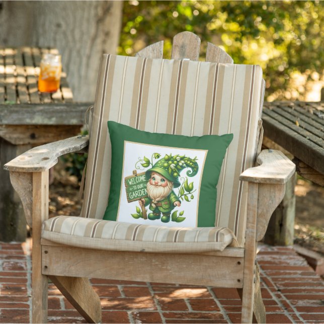 Coussin Accueil agréable jardin gnome (Chaise)