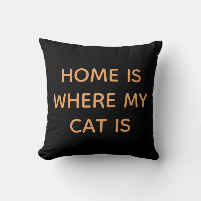 Coussin Accueil C'Est Là Que Mon Chat Est De Peach Citatio (Recto)