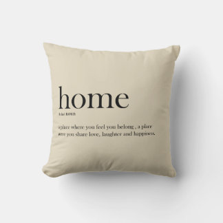 Coussin Accueil définition, typographie, tendance, moderne