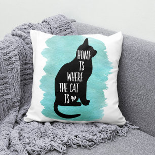Coussin Accueil Est Où Se Trouve Le Chat - Aqua