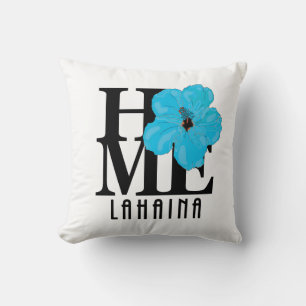 Coussin ACCUEIL Hibiscus bleu de Lahaina