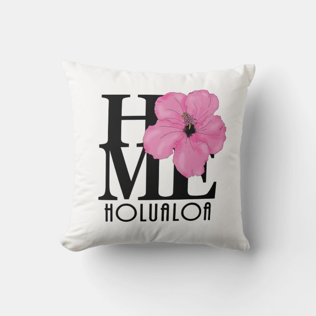 Coussin ACCUEIL Holualoa rose (Recto)