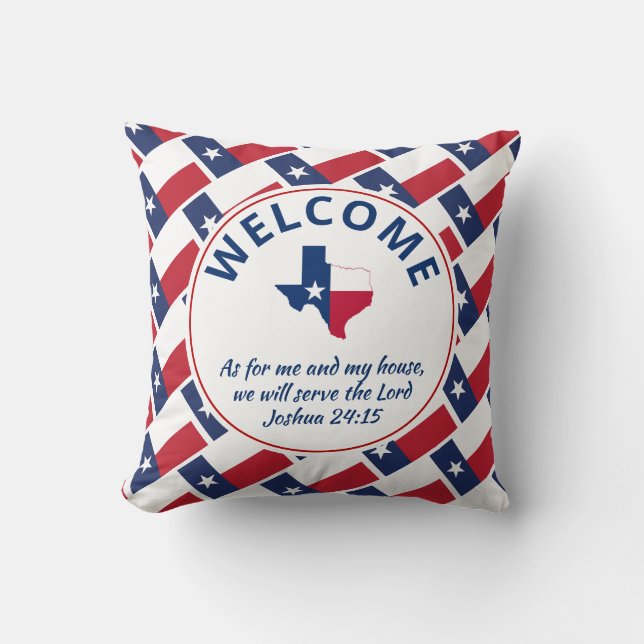 Coussin Accueil personnalisé Christian TEXAS (Recto)