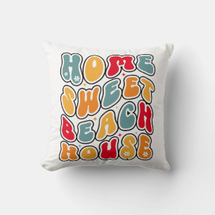 Coussin Accueil Sweet Beach House Retro Coloré