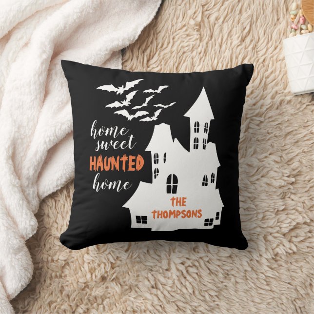Coussin Accueil Sweet Haunted Accueil Halloween Nom (Couverture)