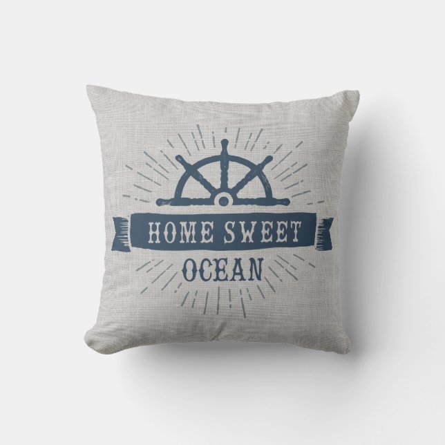 Coussin Accueil Sweet Ocean Captain's Wheel (Recto)