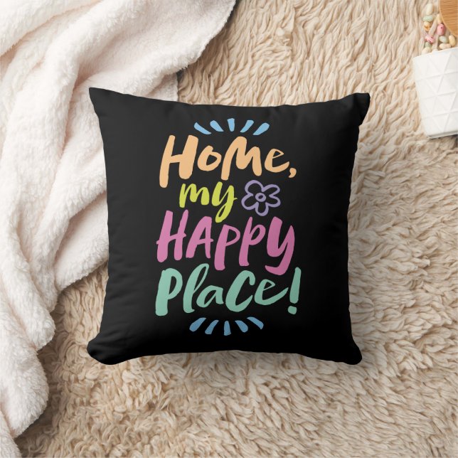 Coussin ACCUEILLE mon Happy Place ! Abri en place - Corps  (Couverture)