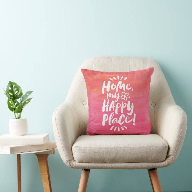 Coussin ACCUEILLE mon Happy Place ! Corps de la maison - r (Chaise)