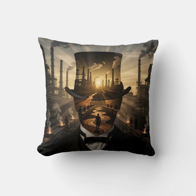 Coussin Acier & Couchers de soleil Explorer la frontière i (Recto)
