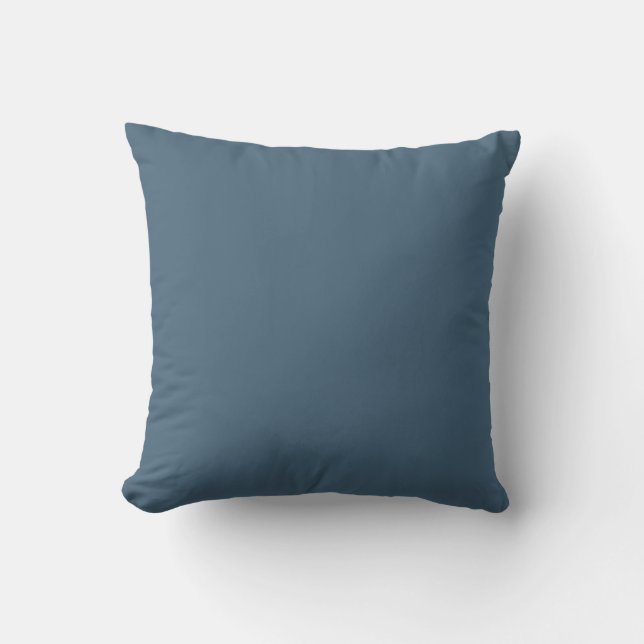 Coussin ACIER - Couleur solide bleue (Recto)