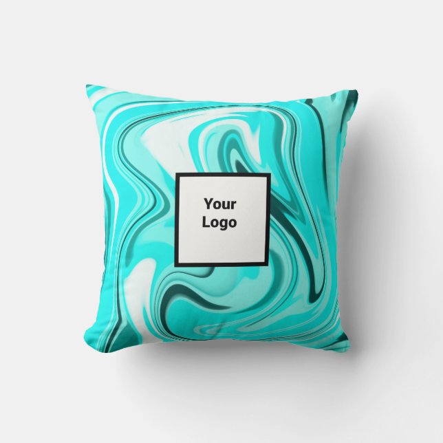 Coussin Acrylique noire bleu pour marbre ajouter votre log (Recto)