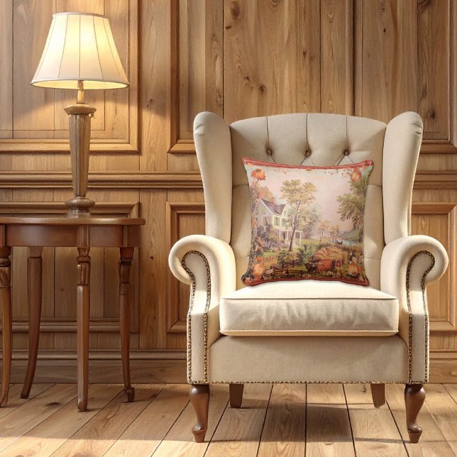 Coussin Action de grâce des agriculteurs à la récolte  (Créateur téléchargé)