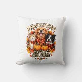 Coussin Action de grâce pour amateur de animaux de compagn