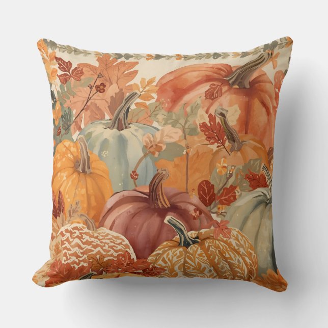 Coussin Action de grâce, récolte d'automne (Recto)
