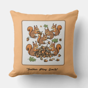 Coussin "Activité de l'écureuil de noisette