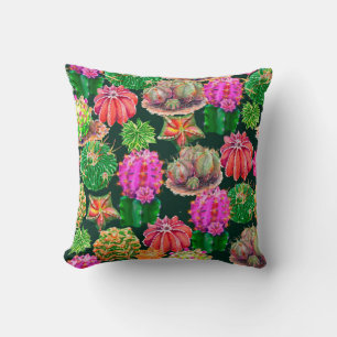 Coussin ?actus motif floral transparent arrière - plan, wa