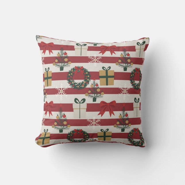 Coussin AD 004 - motif numérique de Noël (Recto)