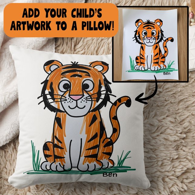 Coussin Add Your Child's Artwork to Home Decor  (Créateur téléchargé)