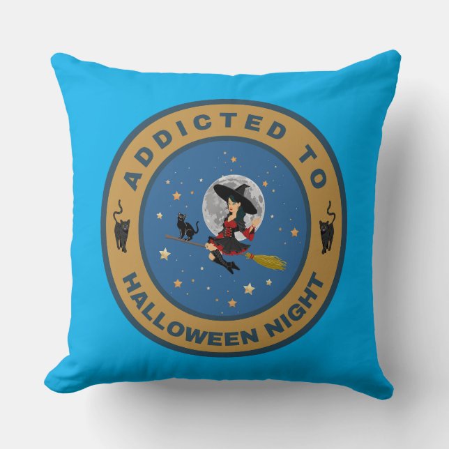 Coussin Addicité à la nuit d'Halloween (Recto)