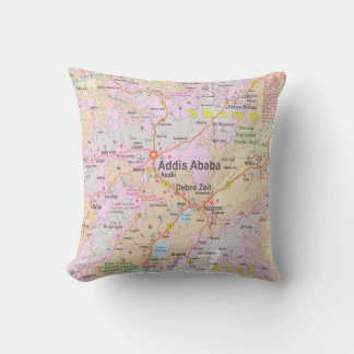 Coussin Addis Ababa & Central Ethiopia Vintage Map