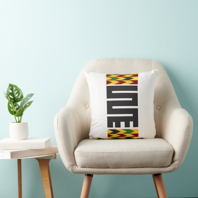 Coussin Adinkra Jetez l'oreiller avec l'accent coloré Kent (Chaise)