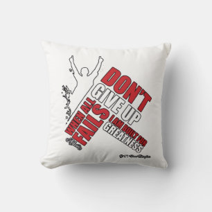 Coussin ADOM "Ne renoncez pas" T-shirt graphique minimalis