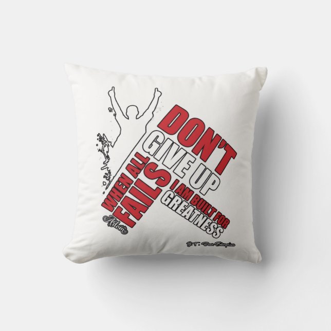 Coussin ADOM "Ne renoncez pas" T-shirt graphique minimalis (Recto)