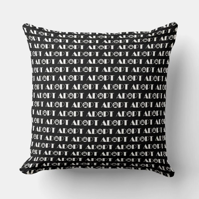 Coussin Adopter chien à patte (Recto)