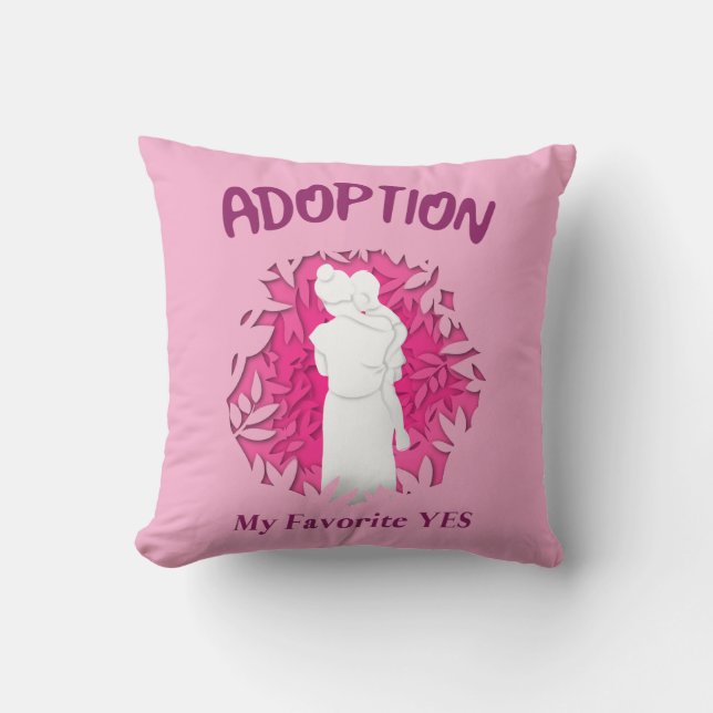 Coussin Adoption Mon Préféré Oui oui Maman adoptive (Recto)