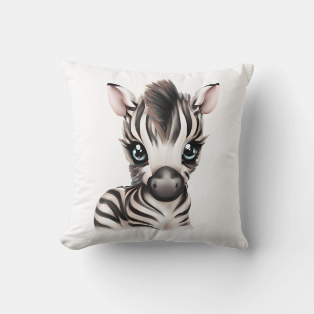 Coussin adorable bébé Zebra (Recto)