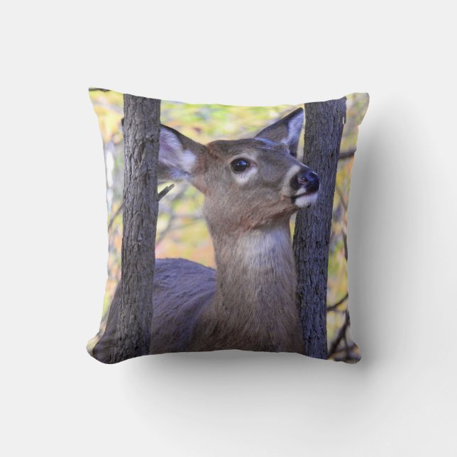 Coussin Adorable Cerf dans les bois (Recto)
