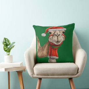 Coussin Adorable Chameau Mignon Portant un Chapeau de Père