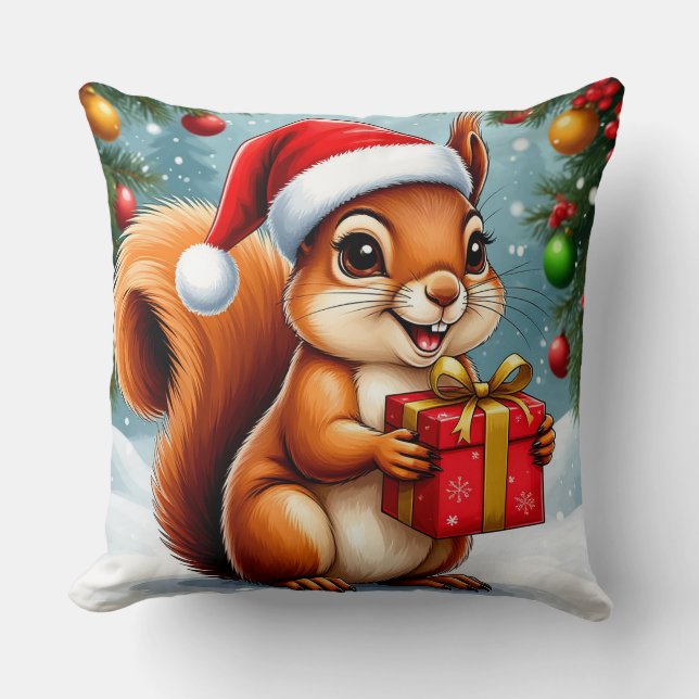 Coussin Adorable écureuil de dessin (Recto)