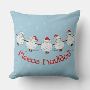 Coussin adorable FUNNY Fleece Navidad Christmas Sheep