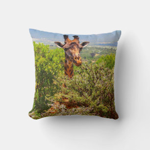 Coussin Adorable Giraffe Poking His Head Above The Trees