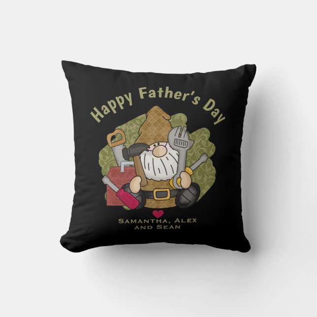 Coussin Adorable Handyman & Carpenter Garden Gnome (Recto)
