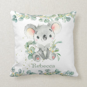 Coussin Adorable Kala Eucalyptus Leafy Girl Boy Nursery