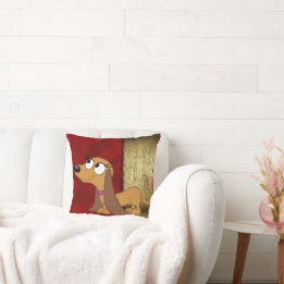Coussin Adorable Lady Dachshund Accent Décoratif