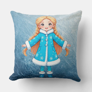 Coussin Adorable Maiden Souriant Neige