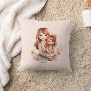 Coussin Adorable maman et fille Bond