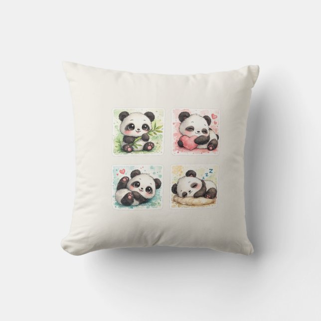 Coussin Adorable Panda (Recto)