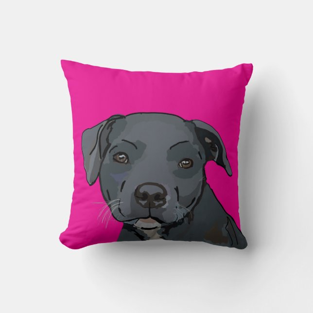 Coussin Adorable personnel bleu (rose) (Recto)