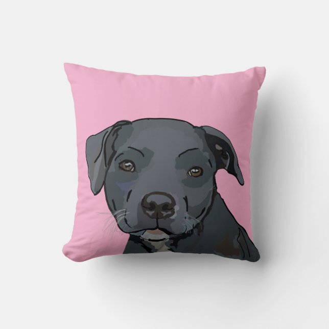 Coussin Adorable personnel bleu (rose) (Recto)