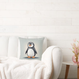 Coussin adorable petit pingouin
